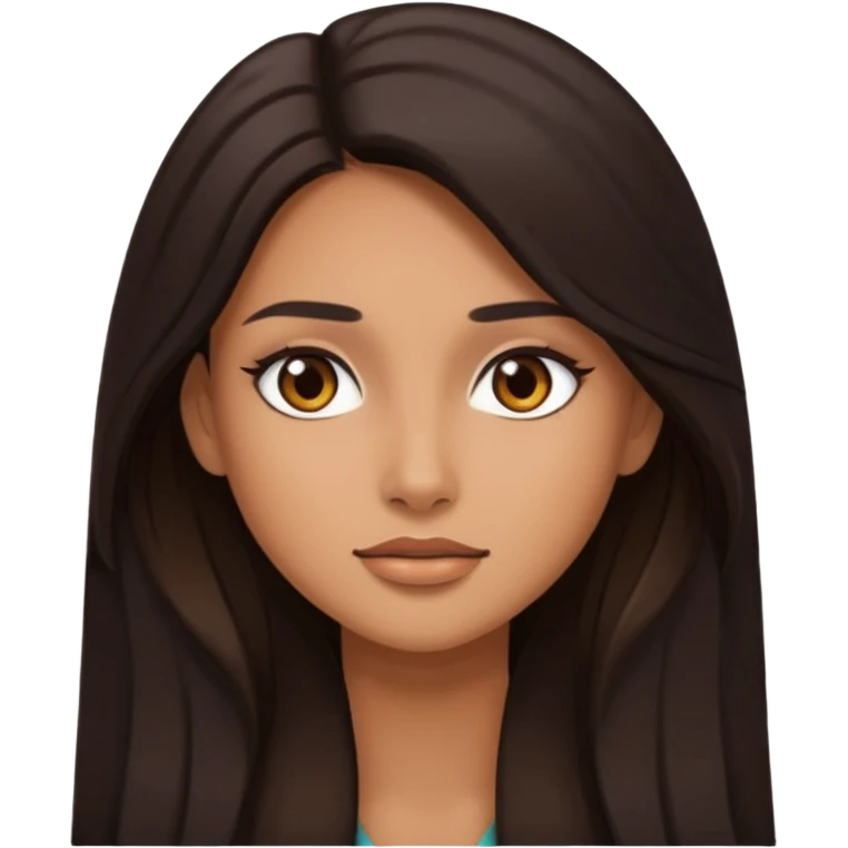 CHEVEUX UN PEU PLUS FONCER AVC DU MAQUILLAGE mais on voit pas le maquillage et elle a des cheveux long emoji