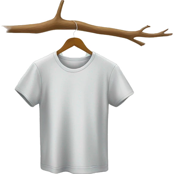 Hanger with t shirt  emoji
