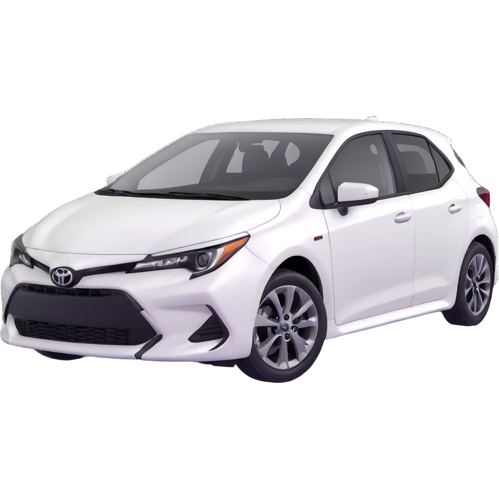 white Toyota Corolla 2016 hatchback emoji