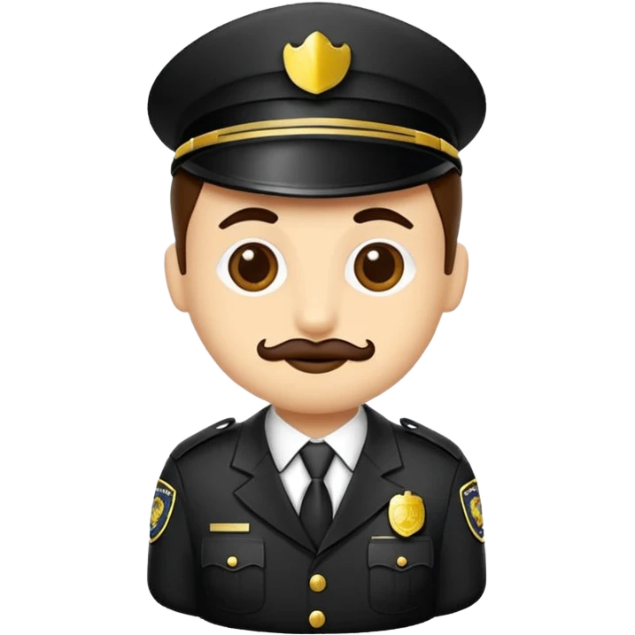 Polis üniforması giyen köpek emoji