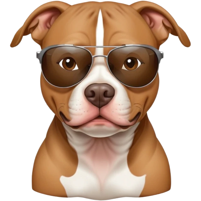 Pitbull wearing sunglasses  emoji