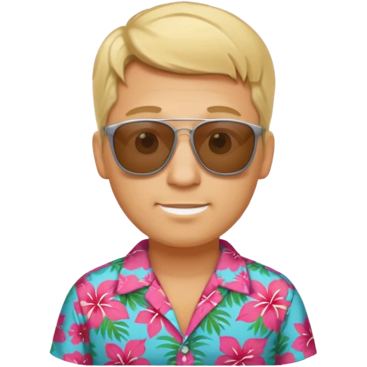 Blond man tourist emoji