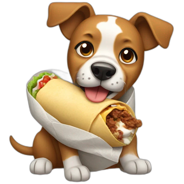 Dog eating burrito  emoji