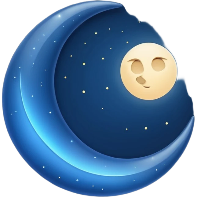 Genarate me a emoji of Dark mode moon like we got in our phones  emoji
