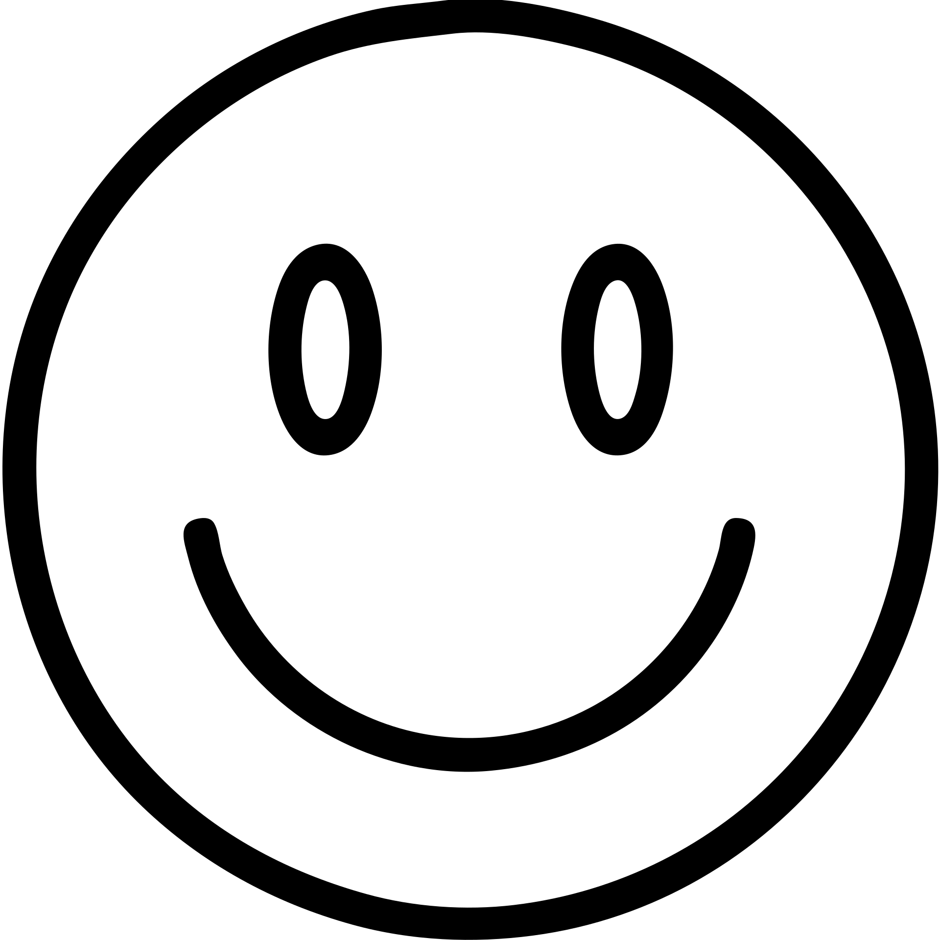 smile icon, outlined style, minimal and clean emoji