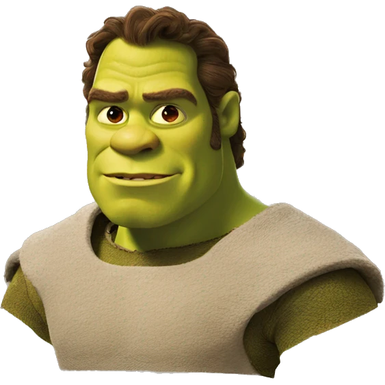 Shrek as Henry Cavill emoji