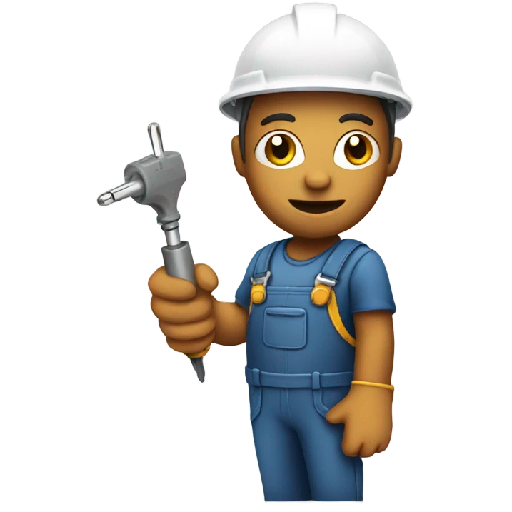 electrician holding a plug emoji