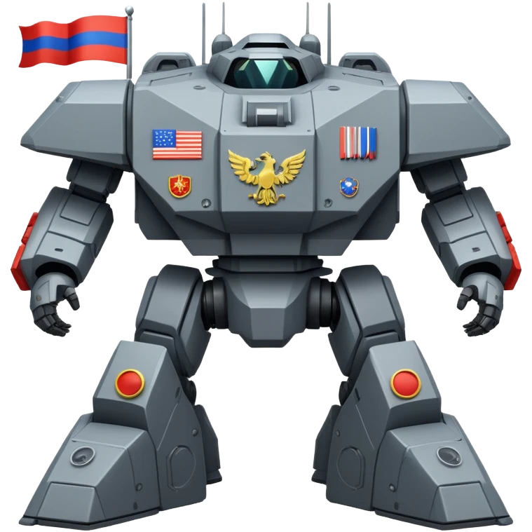 Colossal Russian space dreadnought with flag insignia and weapon arrays emoji