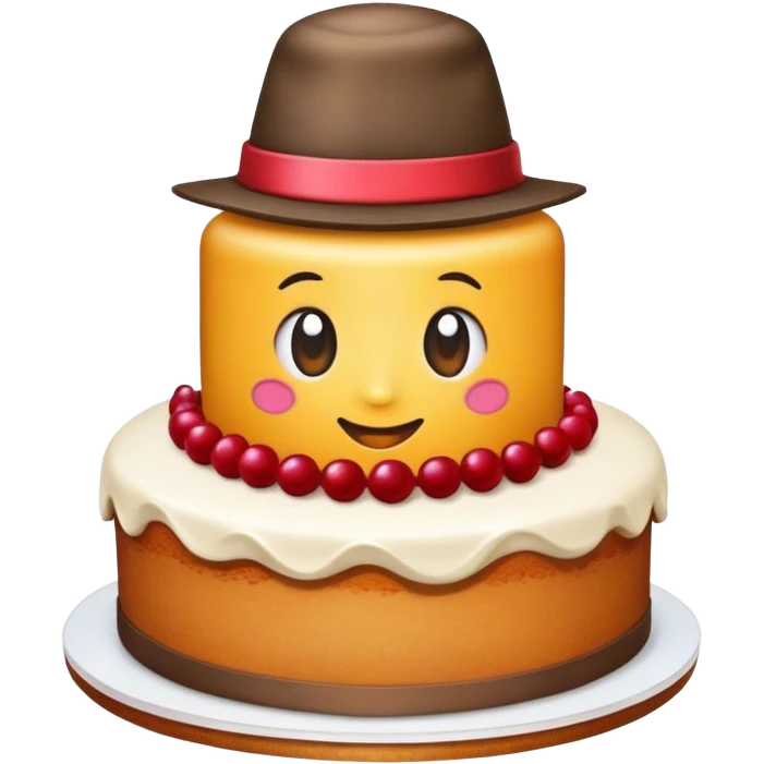 كعكه ترتدي قبعه emoji