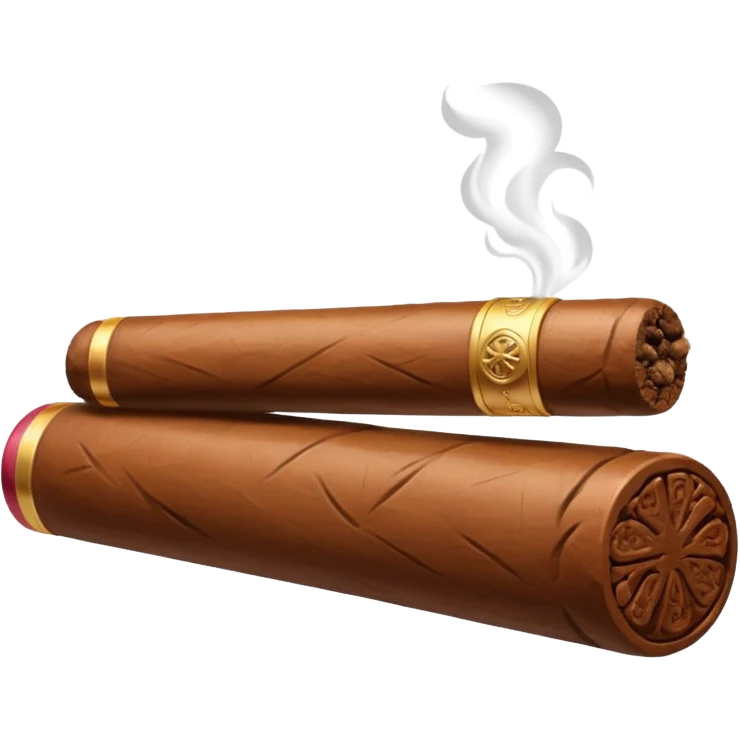 cigar with bloc in ios style horizontaly emoji