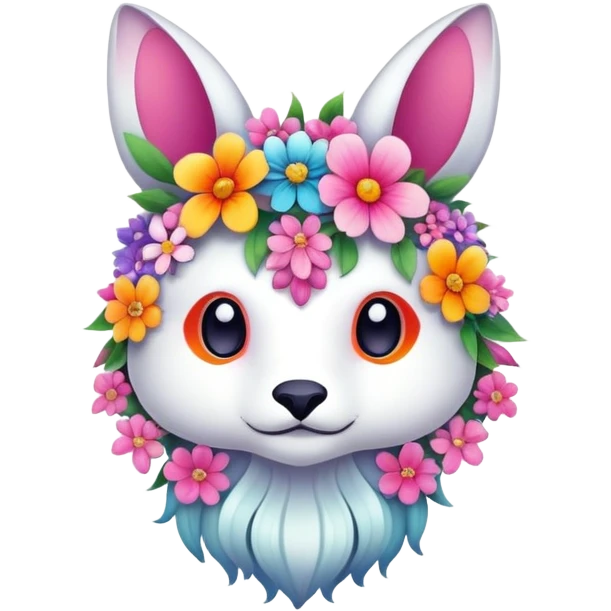 Colorful Floral Fakémon-Pokémon-anime-animal-creature emoji