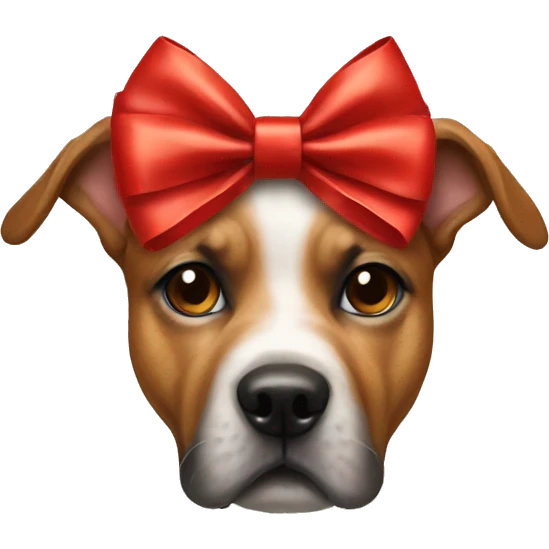 Dog with bow on head christmas emoji