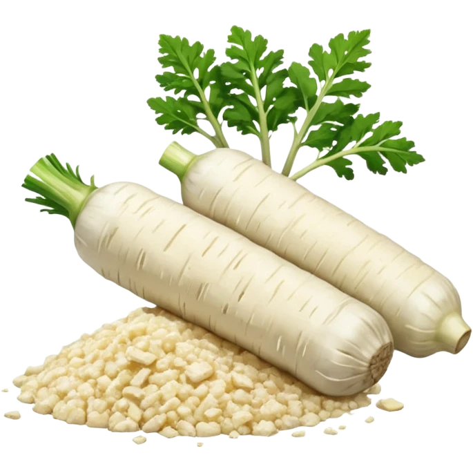 small pile of horseradish, simple, clear emoji