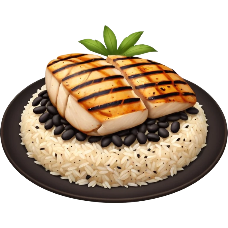 Rice with beans and chicken breast  emoji