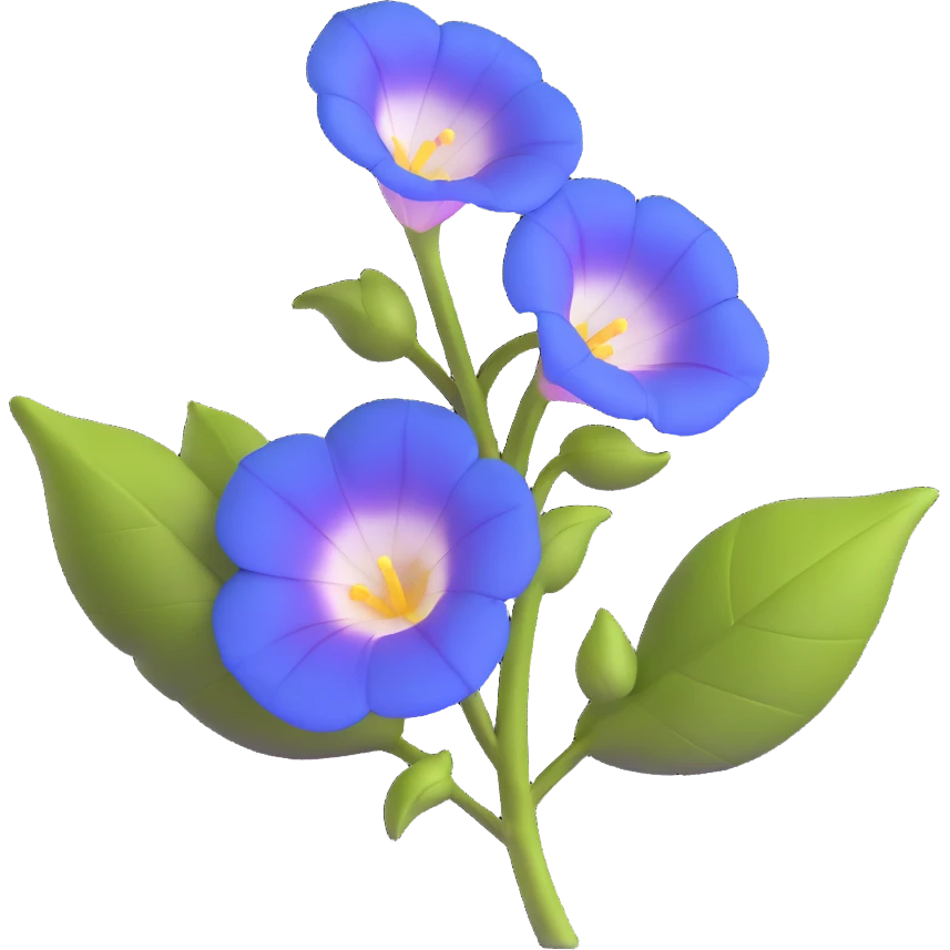 morning glory flower emoji