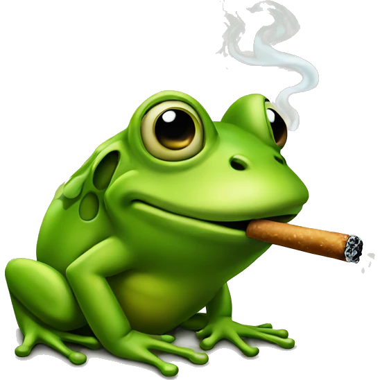 Frog smoking  emoji