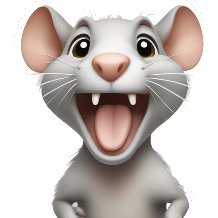 Rat pointing and laughing emoji