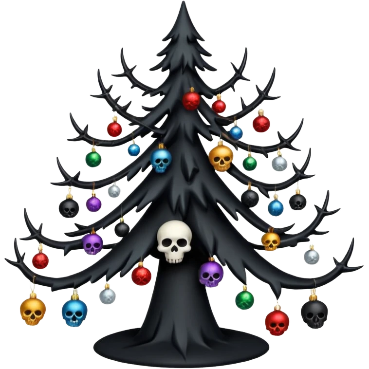 goth christmas tree emoji