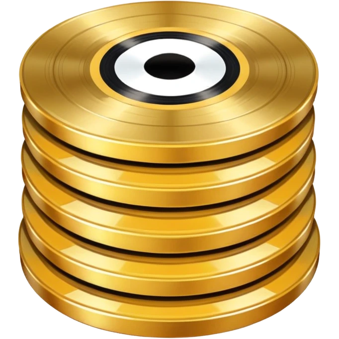 Stacked Vinyl Record gold emoji