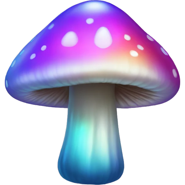 Iridescent mushroom emoji