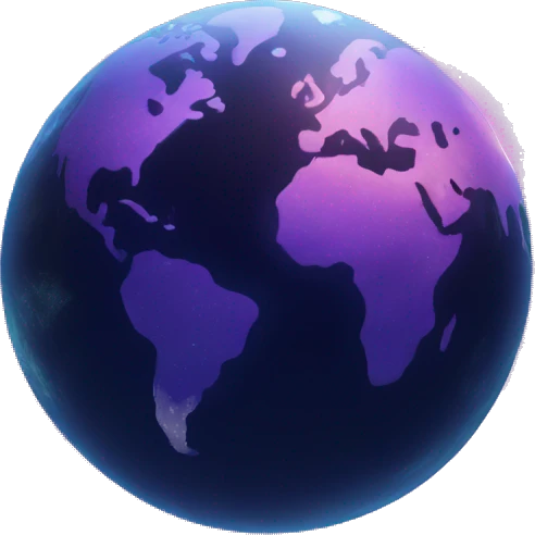 earth glowing in the space emoji