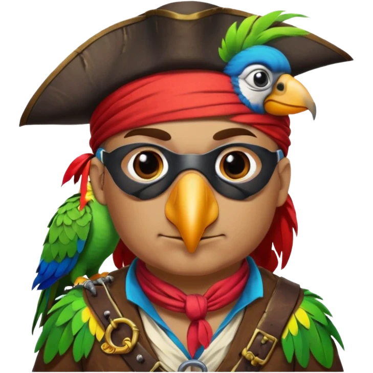 pirate and parrot emoji