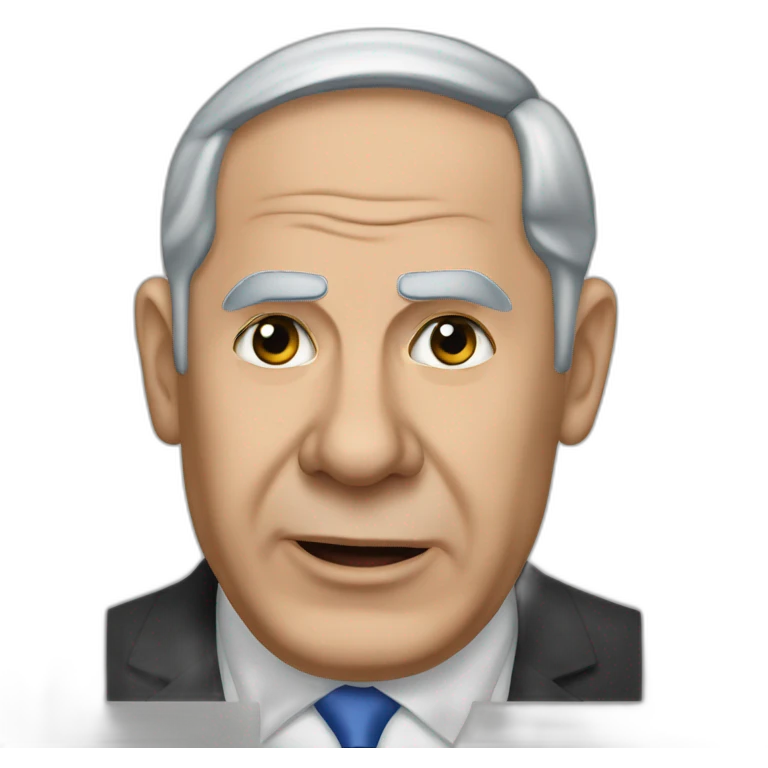 Benjamin Netanyahu scare emoji