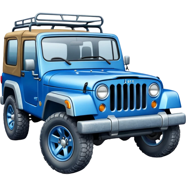 Blue jeep  emoji