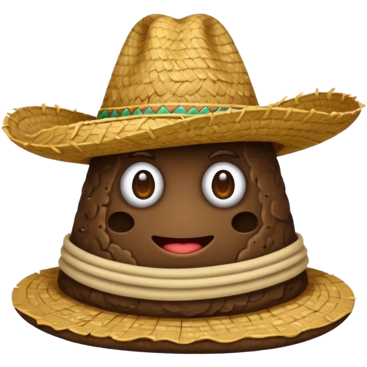 Poop wearing a sombrero emoji
