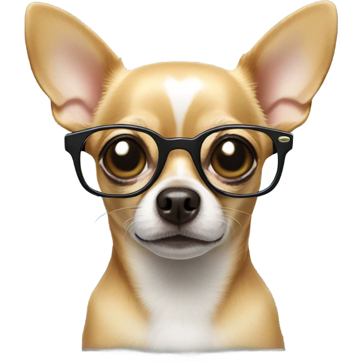 Chihuahua with glasses  emoji