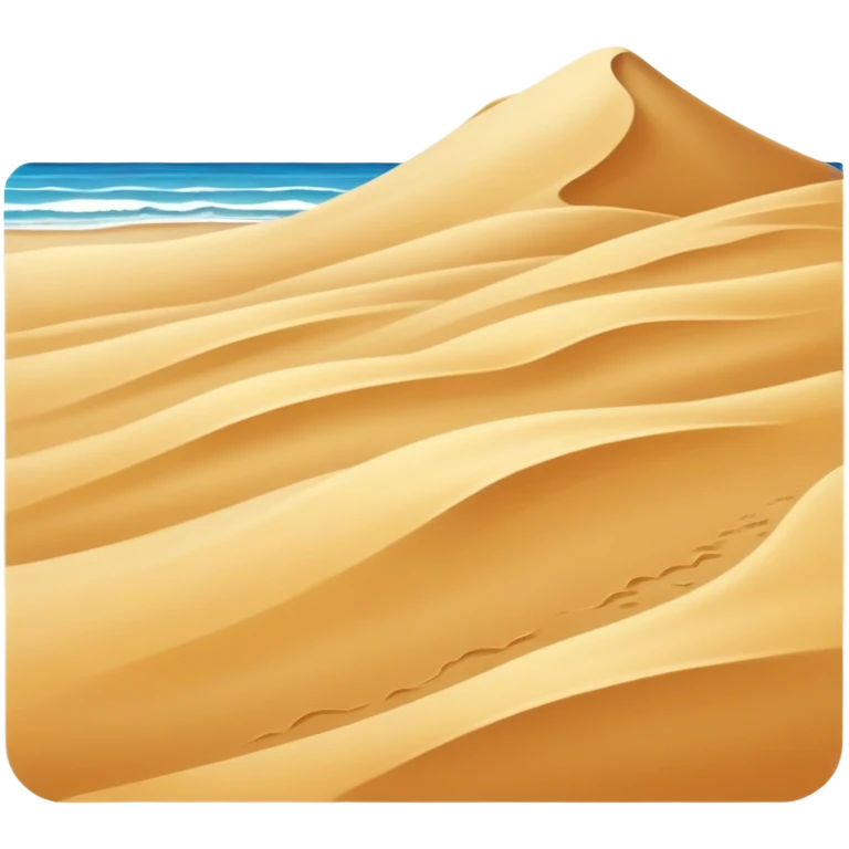 sandy beach with small sand dunes emoji