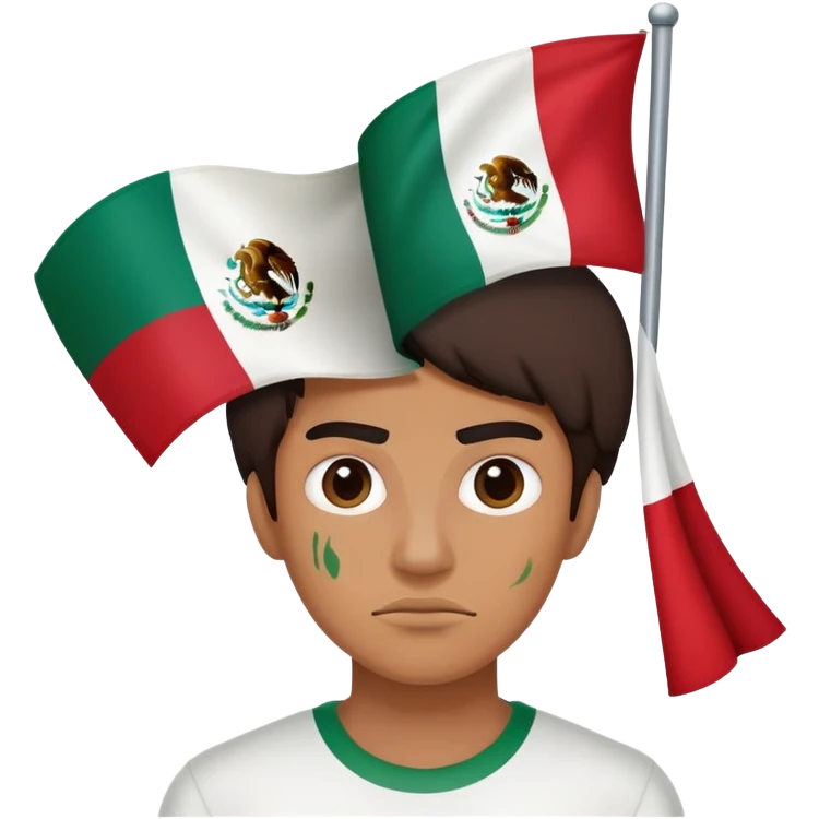 Mexican flag hurting American flag emoji