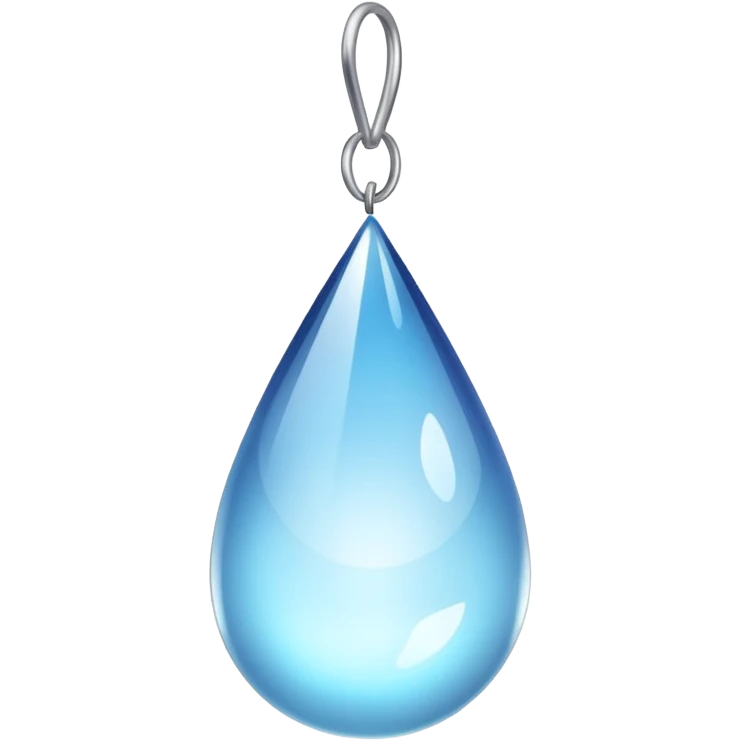 Hanging crystal teardrop emoji