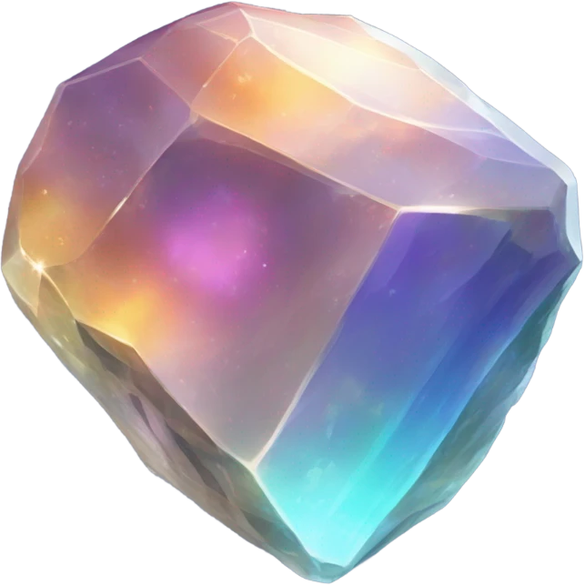 An opalescent rock gem planet emoji