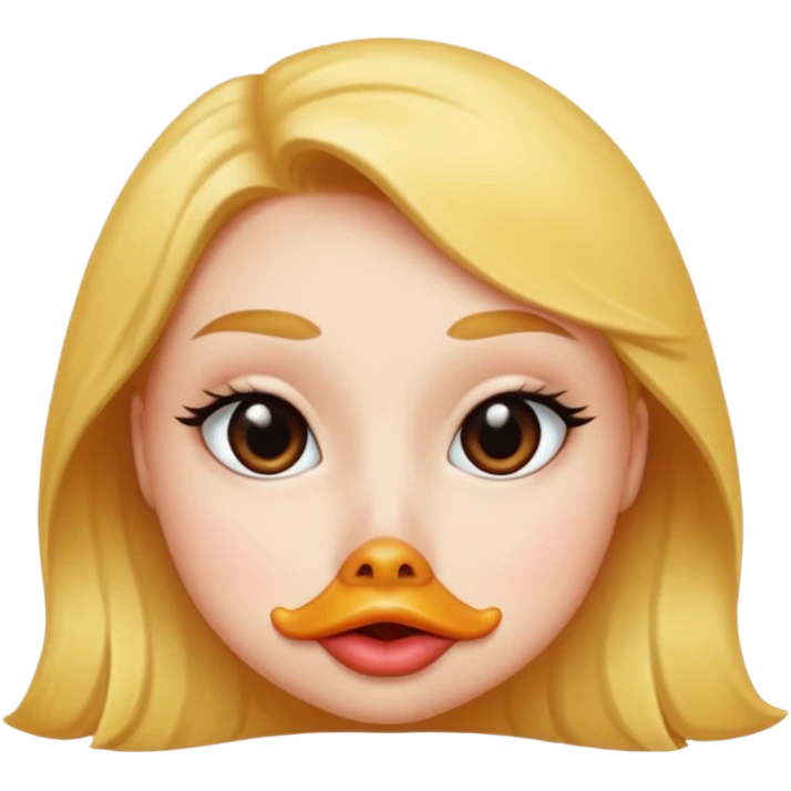 Side with duck lips  emoji