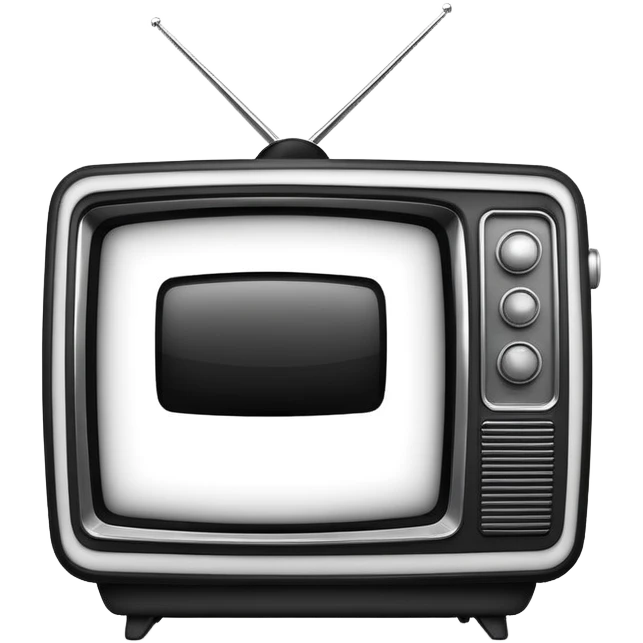 retro TV with static emoji