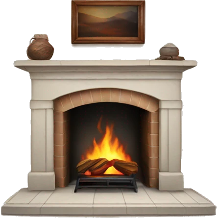 fireplace with fire, realistic emoji