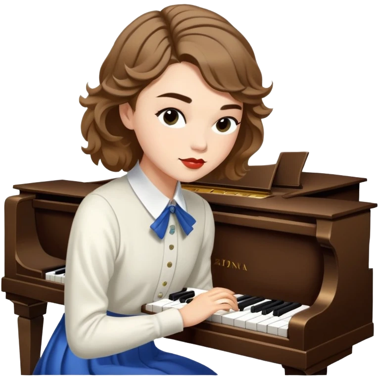 Arizona Muse playing the piano emoji