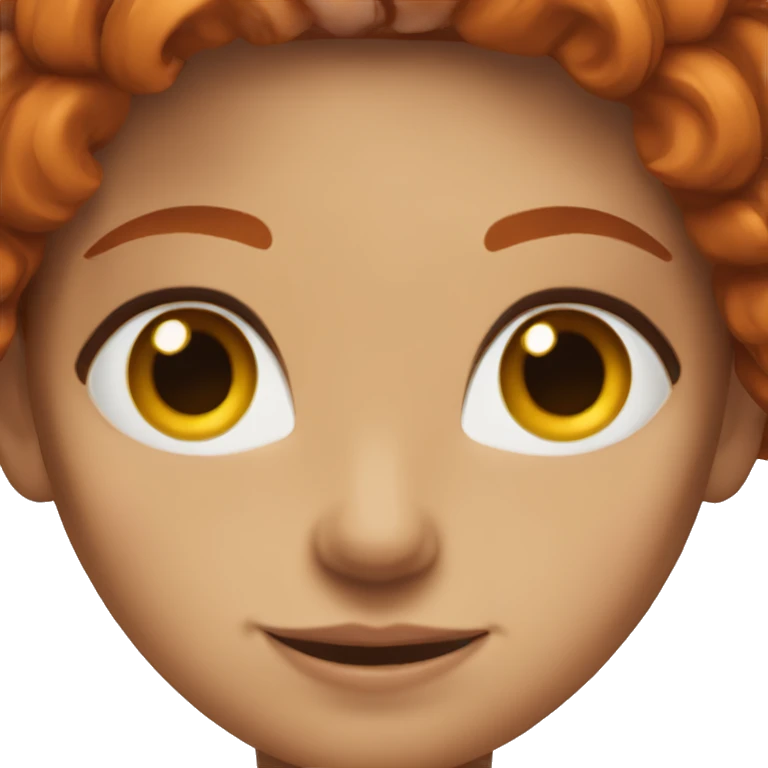 Red hair girl gym brown eyes  emoji