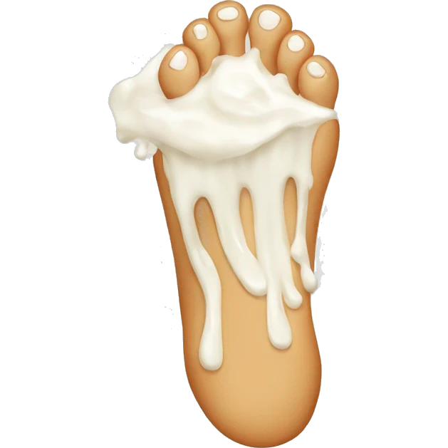 Feet covered in cream emoji