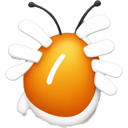 white tick on orange background emoji