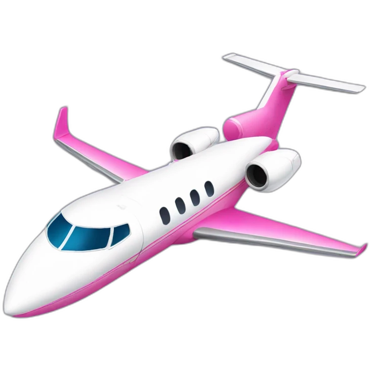 Pink and modern private jet  emoji