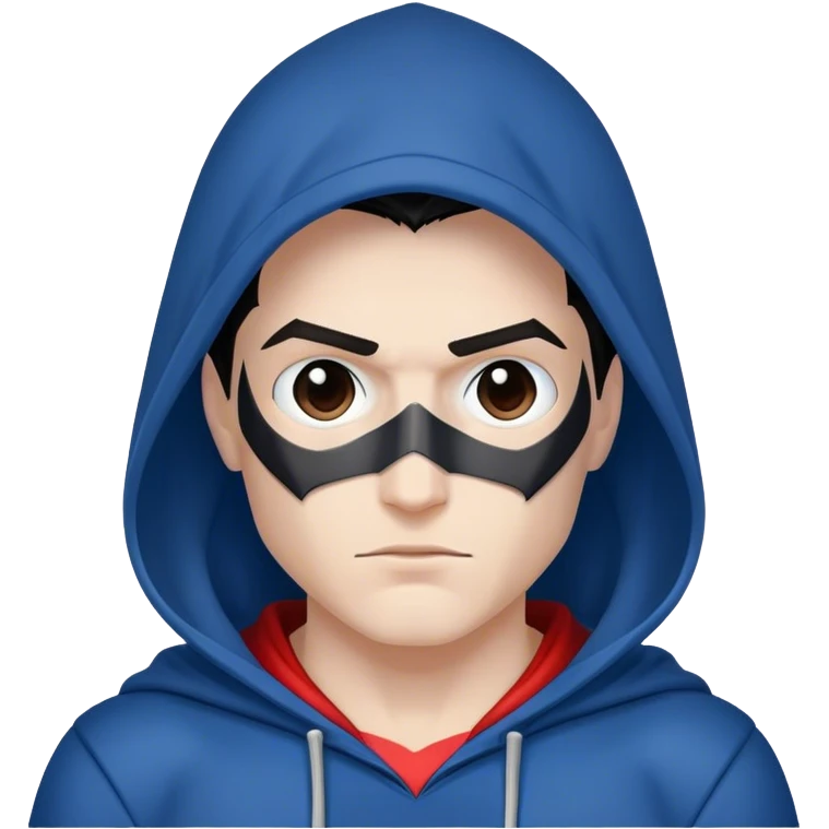 Half Batman have Superman wearing hoodie emoji