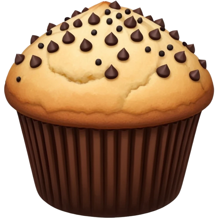 dark brown vanilla muffin chocolate sprinkles on top emoji