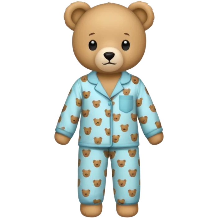 Pajamas with teddy bear pattern  emoji