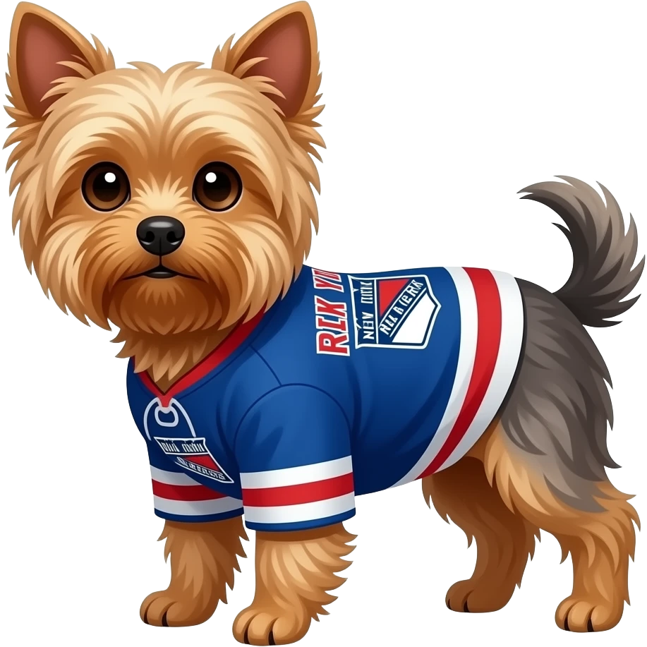 Yorkie dog  new york ranger hockey emoji