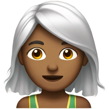alela cabello marrón castaño  emoji