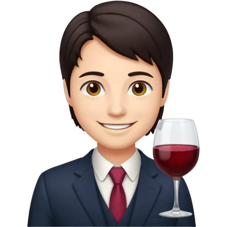 wine expert dark hair emoji