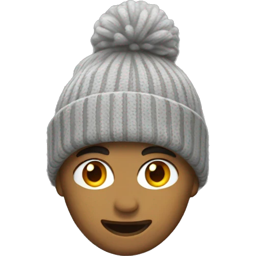 gray beanie  emoji