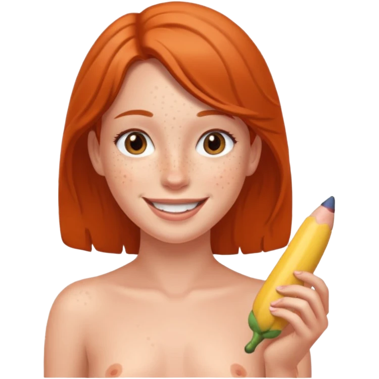 Une fille nue avec un penis  emoji